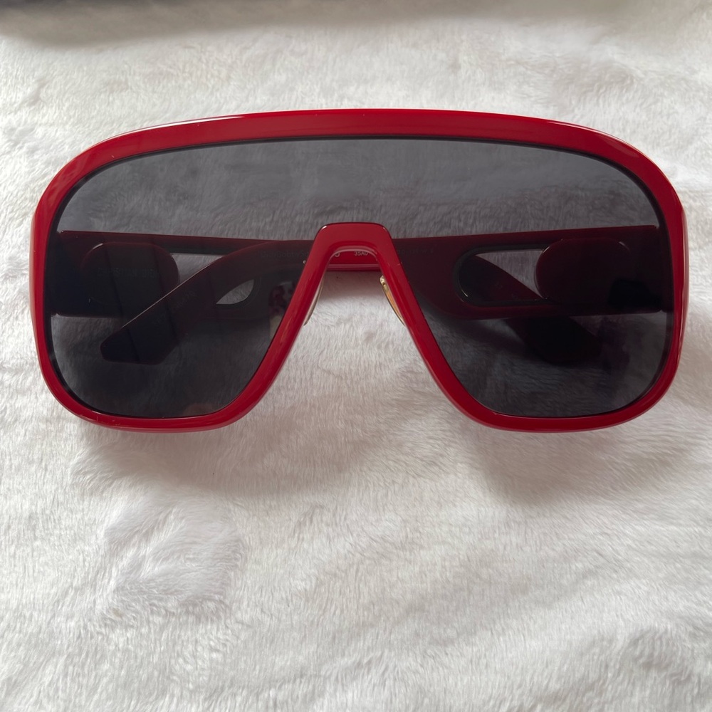 Red Dior sunglasses
